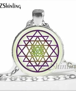 HZSHINLING Official Store Chakra Sri Yantra Meditation Necklace Jewelry