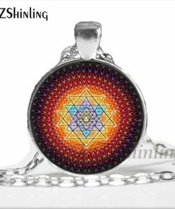 HZSHINLING Official Store Chakra Sri Yantra Meditation Necklace Jewelry