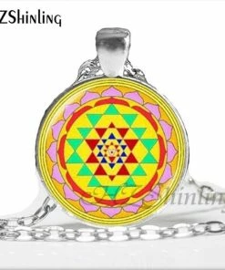 HZSHINLING Official Store Chakra Sri Yantra Meditation Necklace Jewelry