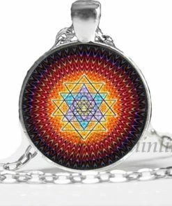 HZSHINLING Official Store Chakra Sri Yantra Meditation Necklace Jewelry