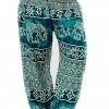 Napat Ocean Blue Ancient Elephant Harem Pants
