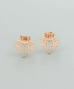 One Tribe Apparel Origami Elephant Earrings Jewelry