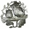 Croix Des Bouquets Pair Of Owls On Perch Metal Wall Art (GC)