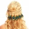 Kristin Perry Peacock Feather Hair Grip Headbands