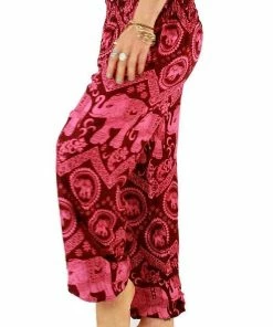 Napat Pink Dani Elephant Harem Pants