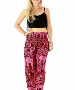 Napat Pink Dani Elephant Harem Pants