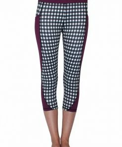 Belcorva Pants Purple Checker - Pocket Capri