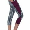 Belcorva Pants Purple Checker - Pocket Capri