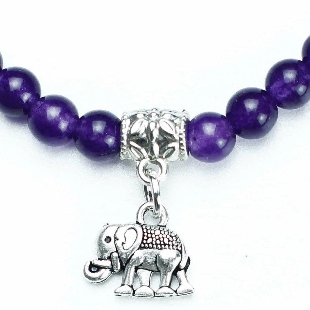 One Tribe Apparel Purple Elephant Bracelet -Spiritual Fulfillment Jewelry 5 One Tribe Apparel Purple Elephant Bracelet -Spiritual Fulfillment Jewelry
