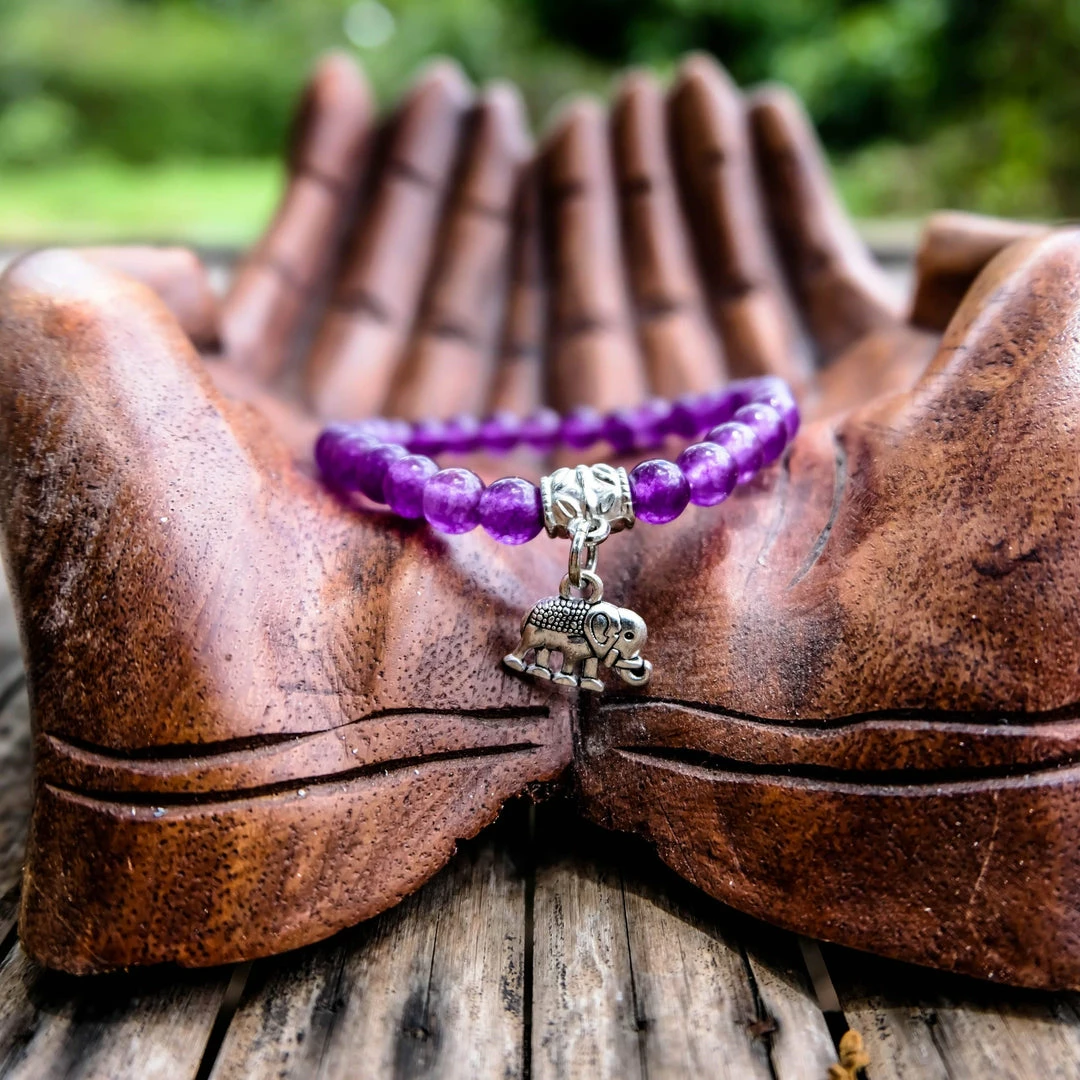 One Tribe Apparel Purple Elephant Bracelet -Spiritual Fulfillment Jewelry 6 One Tribe Apparel Purple Elephant Bracelet -Spiritual Fulfillment Jewelry