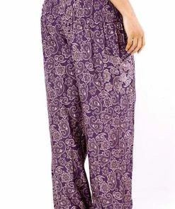 Napat Purple Floral Harem Pants