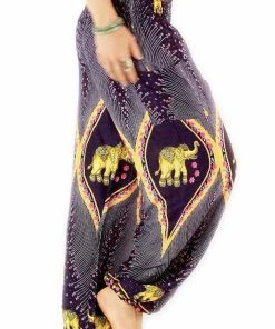 Napat Purple Goddess Elephant Harem Pants