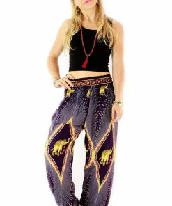 Napat Purple Goddess Elephant Harem Pants