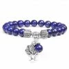 VinswetJewelry Store Purple Lapis Lazuli Mala Beads Yoga Bracelet