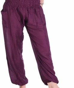 Napat Purple Solid Harem Pants