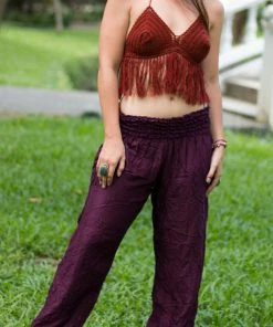 Napat Purple Solid Harem Pants