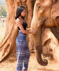 Napat Purple Tribal Diamond Harem Pants