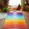 One Tribe Apparel Rainbow Geometric Yoga Beach Towel & Mat