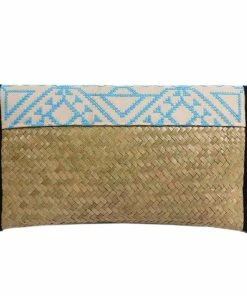 SLATE + SALT Boho Bags Rattan Hmong Clutch