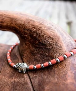 One Tribe Apparel Red Adjustable Elephant Bracelet - Love & Courage Jewelry