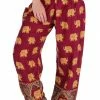 Napat Red Royal Elephant Harem Pants