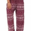 Napat Red Tribal Diamond Harem Pants