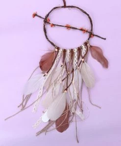 One Tribe Apparel Romantic Dreamcatcher Feather Wall Hanging