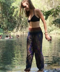 Napat Royal Blue Peacock Harem Pants