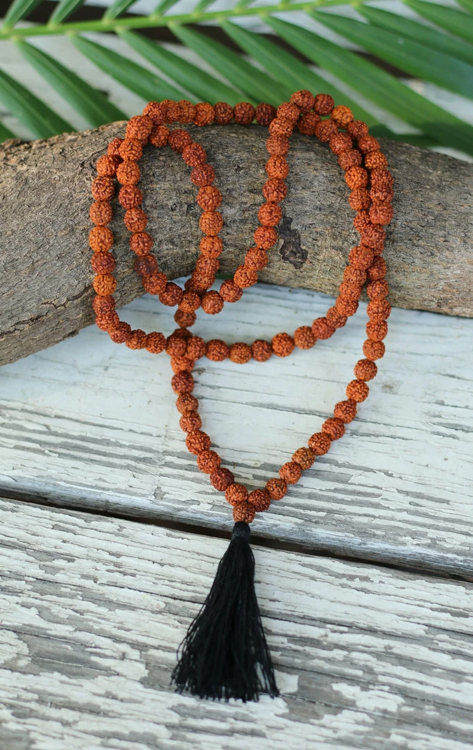 Offbeat Jewelry Rudraksha Buddhist Mala Beads Necklace With Black Tassels 3 Offbeat Jewelry Rudraksha Buddhist Mala Beads Necklace With Black Tassels