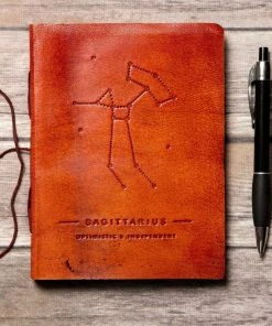 Soothi Sagittarius Zodiac Handmade Leather Journal
