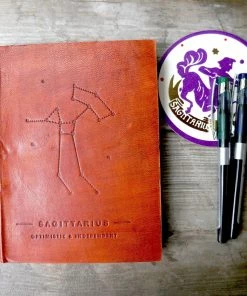Soothi Sagittarius Zodiac Handmade Leather Journal