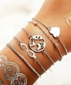 17KM Official Store See The World Stacking Bracelets Set