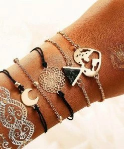 17KM Official Store See The World Stacking Bracelets Set