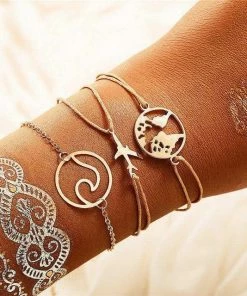 17KM Official Store See The World Stacking Bracelets Set