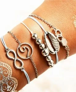 17KM Official Store See The World Stacking Bracelets Set