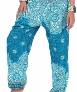 Napat Selene Teal Goddess Mandala Pants