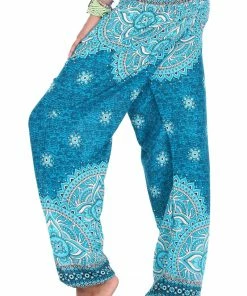 Napat Selene Teal Goddess Mandala Pants