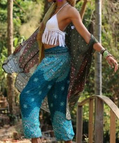 Napat Selene Teal Goddess Mandala Pants