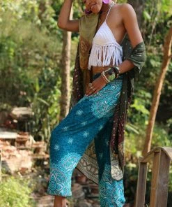 Napat Selene Teal Goddess Mandala Pants