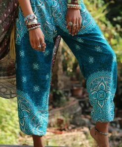 Napat Selene Teal Goddess Mandala Pants