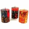 Nobunto Set Of Three Boxed Hand-Painted Candles - Bongazi Design (GC) 1 Nobunto Set Of Three Boxed Hand-Painted Candles - Bongazi Design (GC)