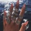 IG Jewellery Store Silver Bohemian Beach Ring Set