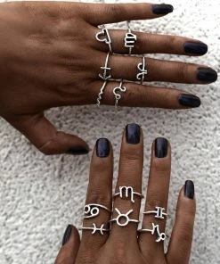 17KM Official Store Jewelry Silver Constellation Ring