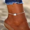One Tribe Apparel Silver Dolphin Beaded Boho Anklet Jewelry