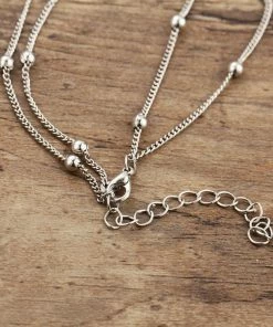 One Tribe Apparel Silver Dolphin Beaded Boho Anklet Jewelry