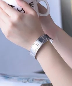 One Tribe Apparel Silver Elephant Adjustable Charm Bangle Jewelry