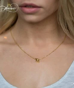 TZARO JEWELRY Small Elephant Necklace, 925 Sterling Silver, 14K Gold Plated Mini Elephant Necklace