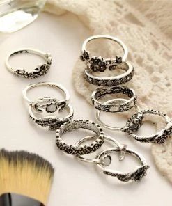 One Tribe Apparel Spring Floral Boho Ring Set