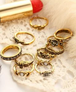 One Tribe Apparel Spring Floral Boho Ring Set