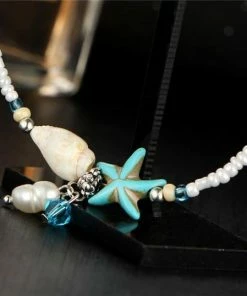 One Tribe Apparel Starfish & Seashells Boho Anklet